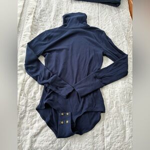J. Crew Dark Blue Ribbed bodysuit